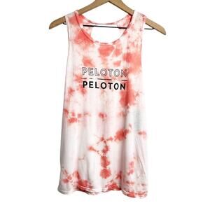 Peloton Flow Double Twist Back Tank Size Medium Brand New Pink Red White New
